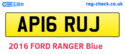 AP16RUJ are the vehicle registration plates.