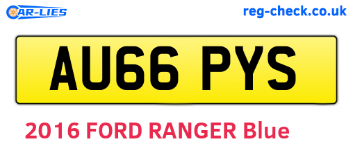 AU66PYS are the vehicle registration plates.