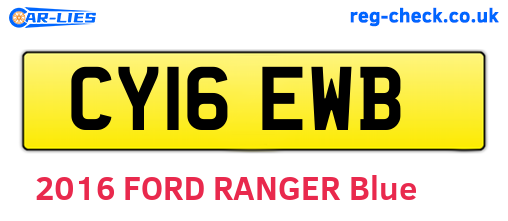 CY16EWB are the vehicle registration plates.