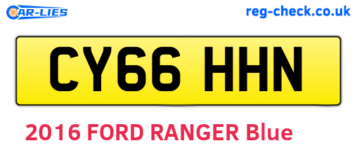 CY66HHN are the vehicle registration plates.