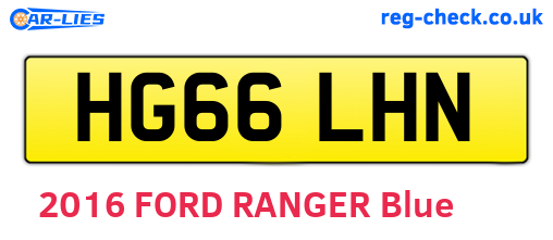 HG66LHN are the vehicle registration plates.