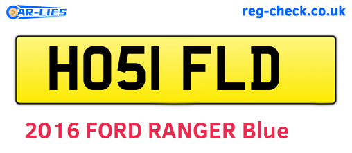 HO51FLD are the vehicle registration plates.