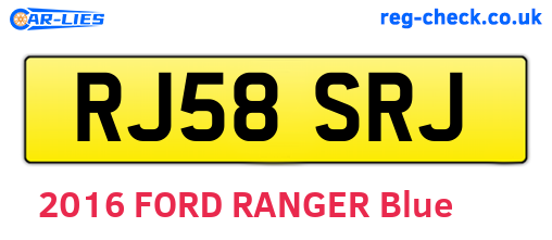 RJ58SRJ are the vehicle registration plates.
