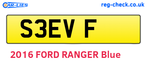 S3EVF are the vehicle registration plates.