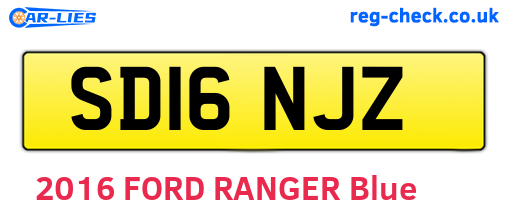 SD16NJZ are the vehicle registration plates.