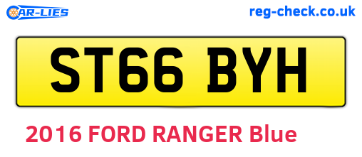 ST66BYH are the vehicle registration plates.
