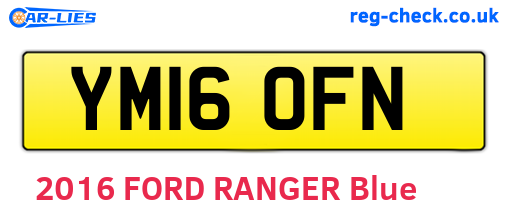 YM16OFN are the vehicle registration plates.