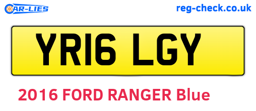 YR16LGY are the vehicle registration plates.