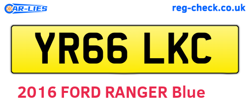 YR66LKC are the vehicle registration plates.