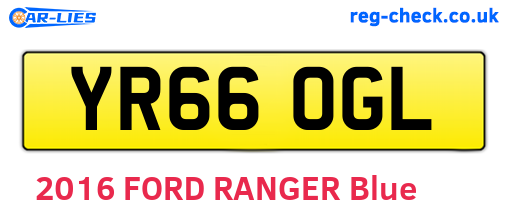 YR66OGL are the vehicle registration plates.