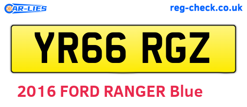 YR66RGZ are the vehicle registration plates.
