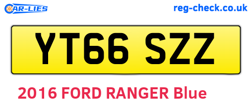 YT66SZZ are the vehicle registration plates.