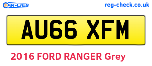 AU66XFM are the vehicle registration plates.