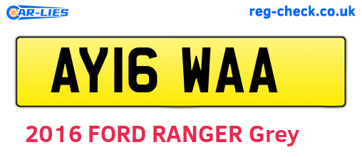 AY16WAA are the vehicle registration plates.