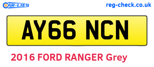 AY66NCN are the vehicle registration plates.