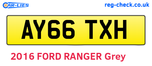 AY66TXH are the vehicle registration plates.