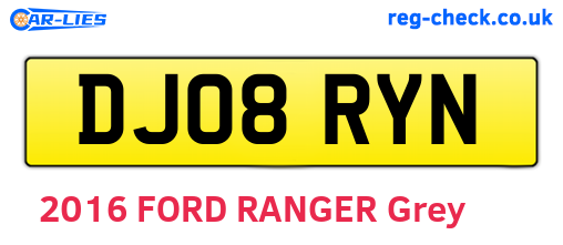 DJ08RYN are the vehicle registration plates.