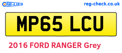 MP65LCU are the vehicle registration plates.