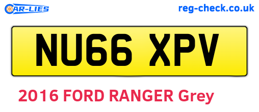 NU66XPV are the vehicle registration plates.