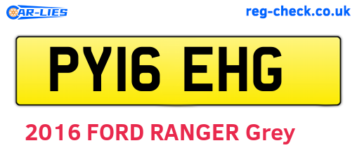 PY16EHG are the vehicle registration plates.