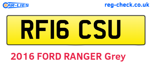 RF16CSU are the vehicle registration plates.