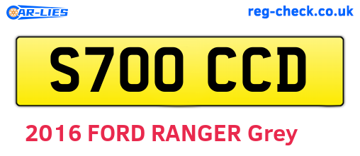 S700CCD are the vehicle registration plates.