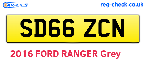 SD66ZCN are the vehicle registration plates.