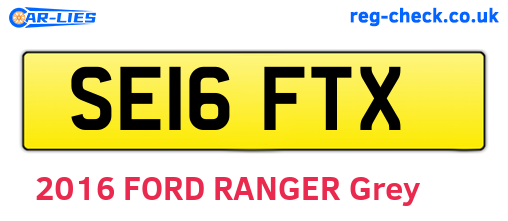 SE16FTX are the vehicle registration plates.