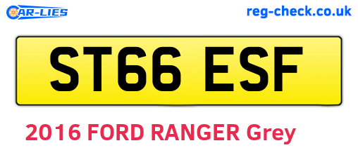 ST66ESF are the vehicle registration plates.