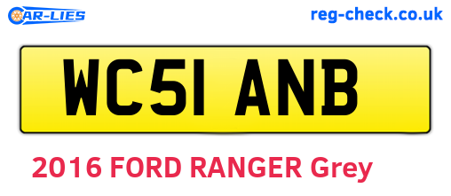 WC51ANB are the vehicle registration plates.