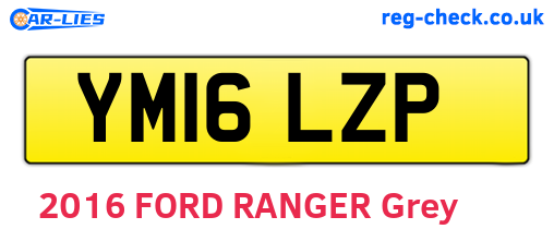YM16LZP are the vehicle registration plates.