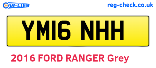 YM16NHH are the vehicle registration plates.