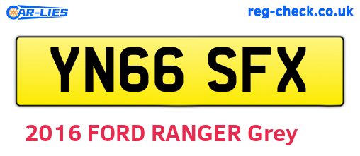YN66SFX are the vehicle registration plates.