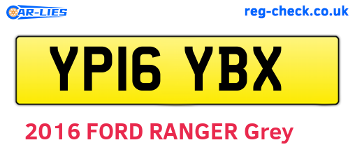 YP16YBX are the vehicle registration plates.