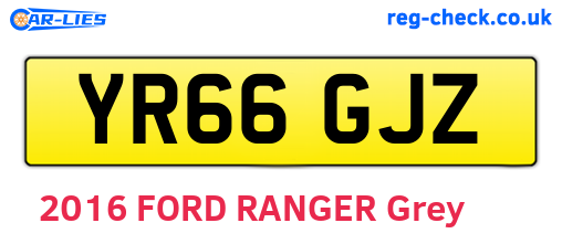 YR66GJZ are the vehicle registration plates.