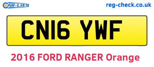 CN16YWF are the vehicle registration plates.