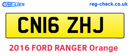 CN16ZHJ are the vehicle registration plates.
