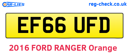EF66UFD are the vehicle registration plates.