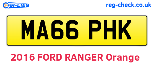 MA66PHK are the vehicle registration plates.