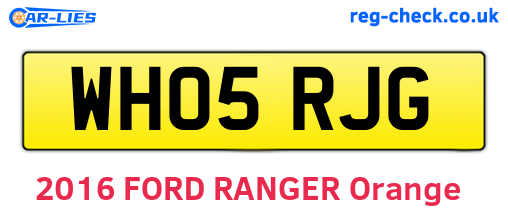 WH05RJG are the vehicle registration plates.