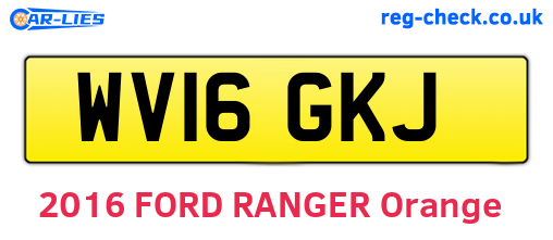 WV16GKJ are the vehicle registration plates.