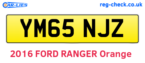 YM65NJZ are the vehicle registration plates.