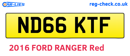ND66KTF are the vehicle registration plates.