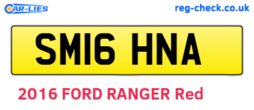 SM16HNA are the vehicle registration plates.