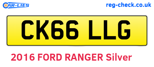CK66LLG are the vehicle registration plates.