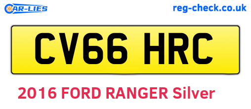 CV66HRC are the vehicle registration plates.