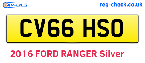 CV66HSO are the vehicle registration plates.