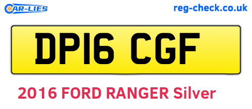 DP16CGF are the vehicle registration plates.