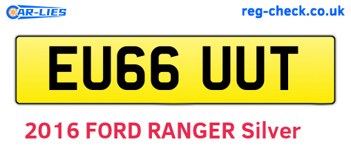 EU66UUT are the vehicle registration plates.