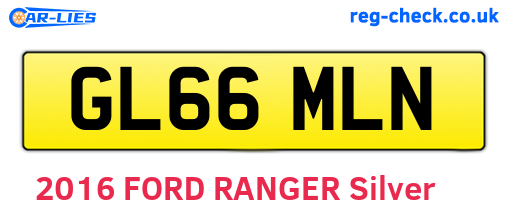 GL66MLN are the vehicle registration plates.